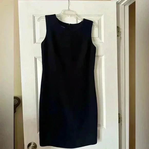 Charter Club Navy Knee-Length Sleeveless Sheath Dress - Picture 1 of 5